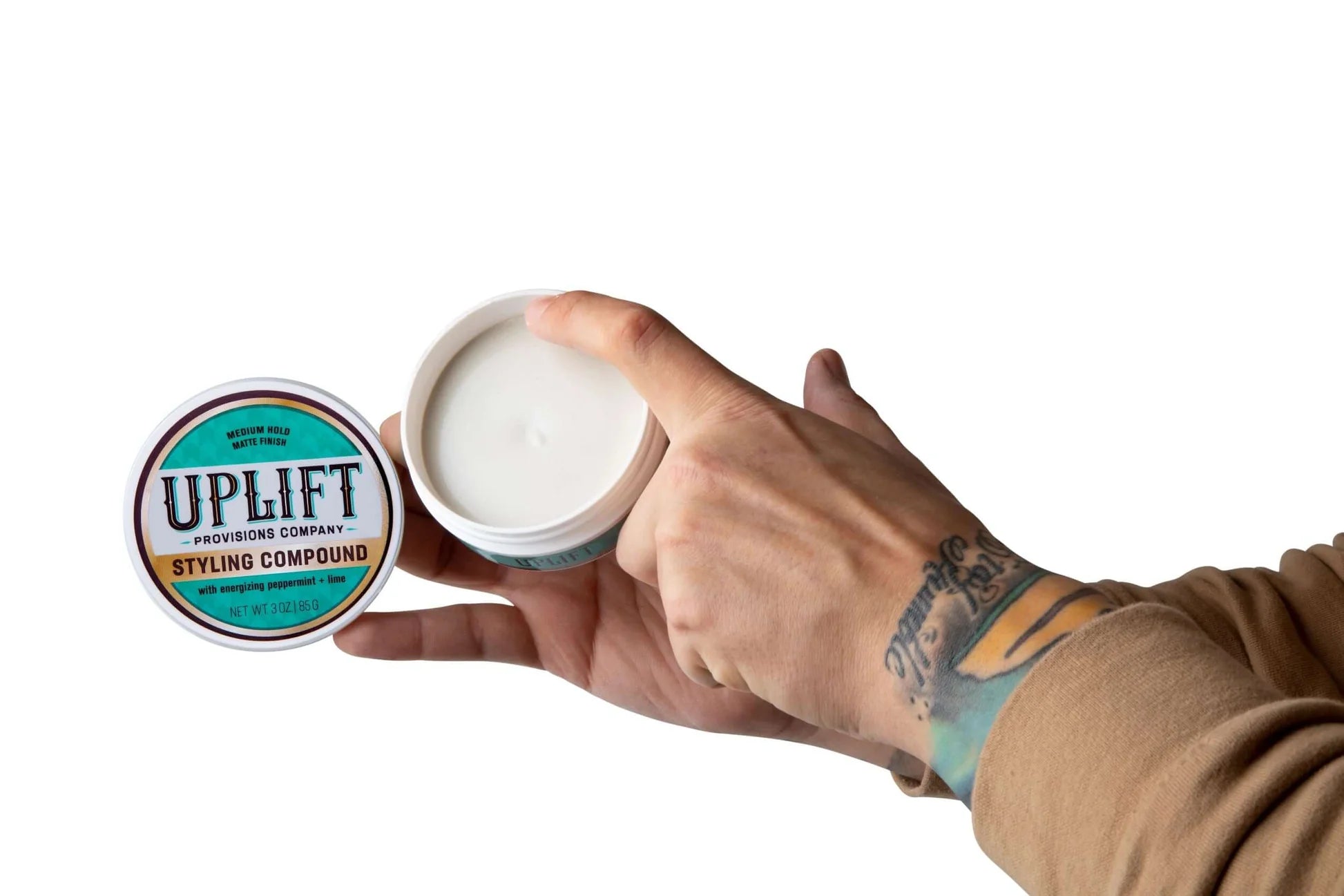 UPLIFT PROVISIONS CO.  Styling Compound Medium hold & Natural Finish 3oz.