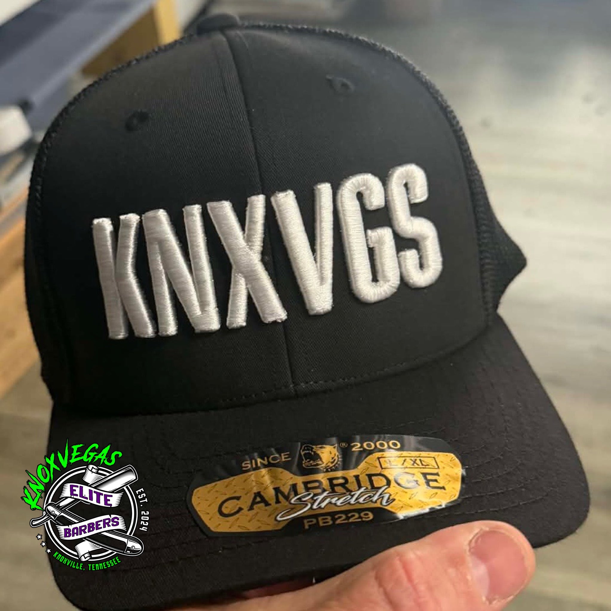 KnoxVegas "KNXVGS" Bubble Stitch Flex-Fit Mesh Back