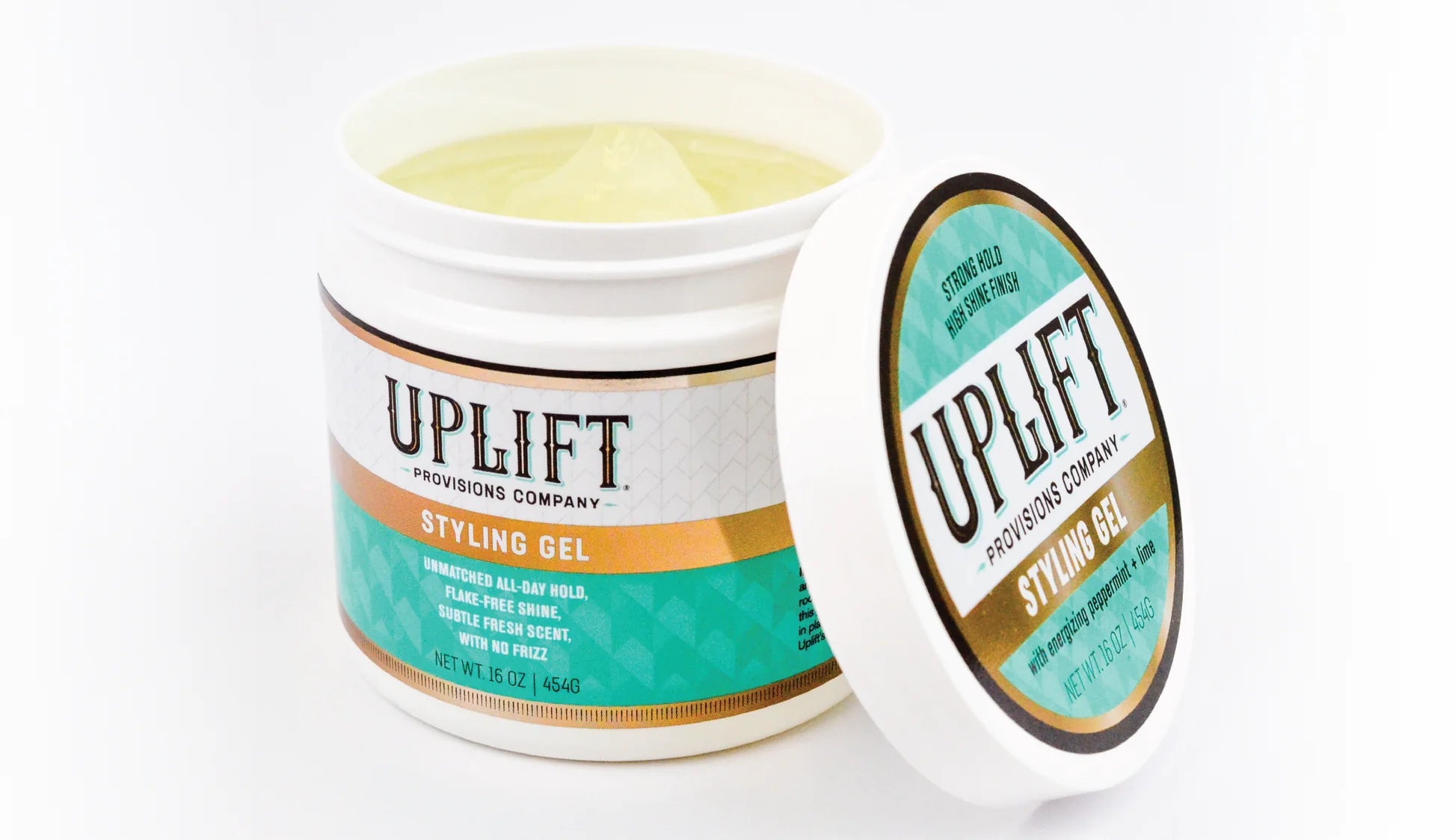 UPLIFT PROVISIONS CO. Strong Hold Styling Gel | Alcohol-Free, No Flakes 16oz.
